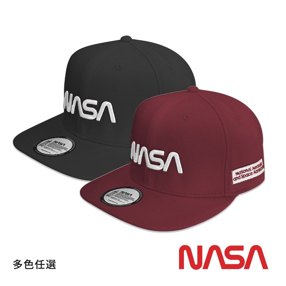 NASA  SPACE 正版授權太空系列 潮流字母Logo嘻哈帽/鴨舌帽(任選) NA30003B