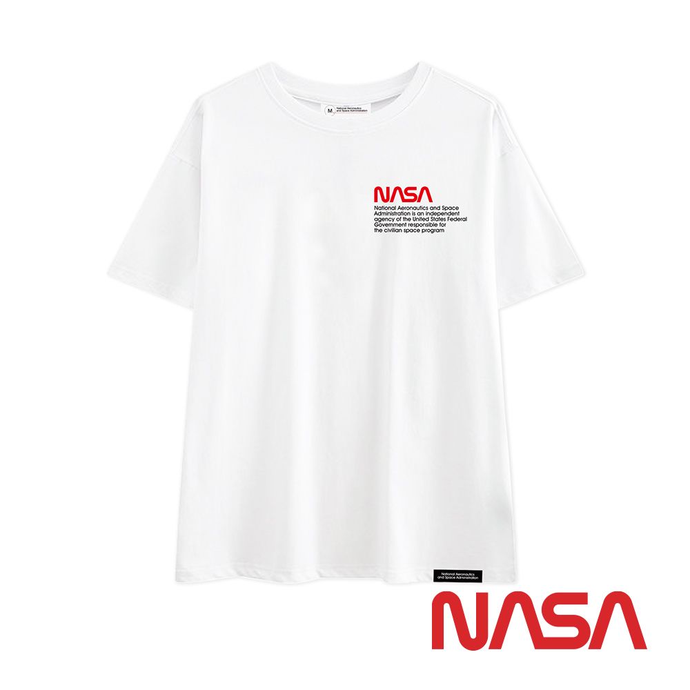 NASA  SPACE 漫遊太空-星際線稿工程圖T恤 / 短袖上衣 / T-shirt-太空白 NA00017