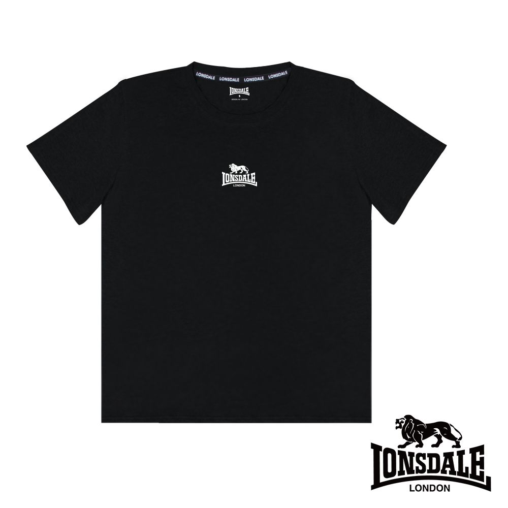 LONSDALE 英國小獅 潮流LOGO短袖T恤-黑色 LT250002