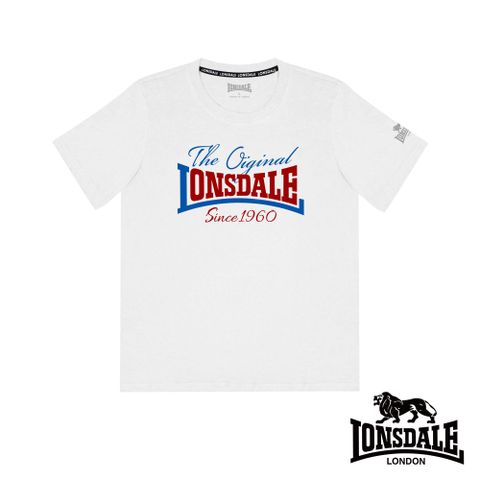 LONSDALE 英國小獅 復刻LOGO短袖T恤-白色-LT250003