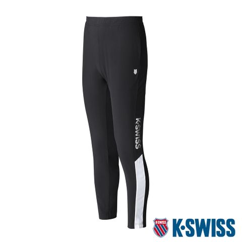 彈性材質 活動自如超舒適K-SWISS Stretch Panel Pants吸排運動長褲-女-黑