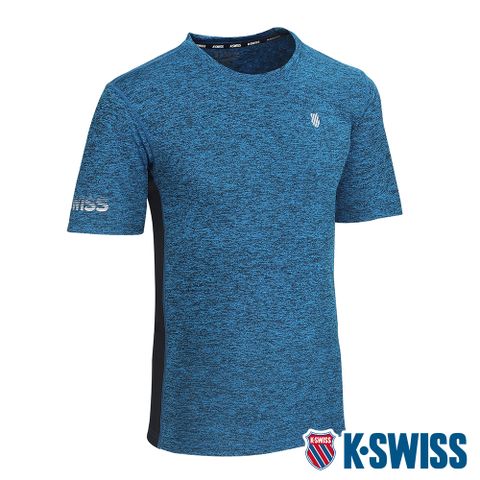 運動機能 吸濕排汗K-SWISS Performance Tee排汗T恤-男-寶藍