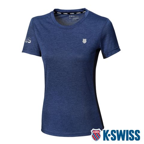 運動機能 吸濕排汗K-SWISS Performance Tee排汗T恤-女-藍