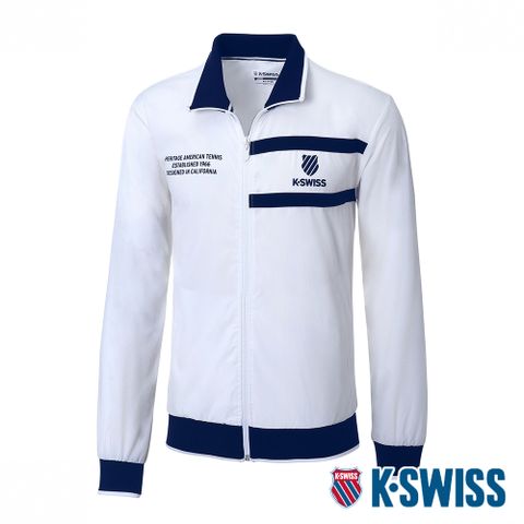 吸濕排汗快乾運動外套K-SWISS PF Woven Jacket吸排運動外套-女-白