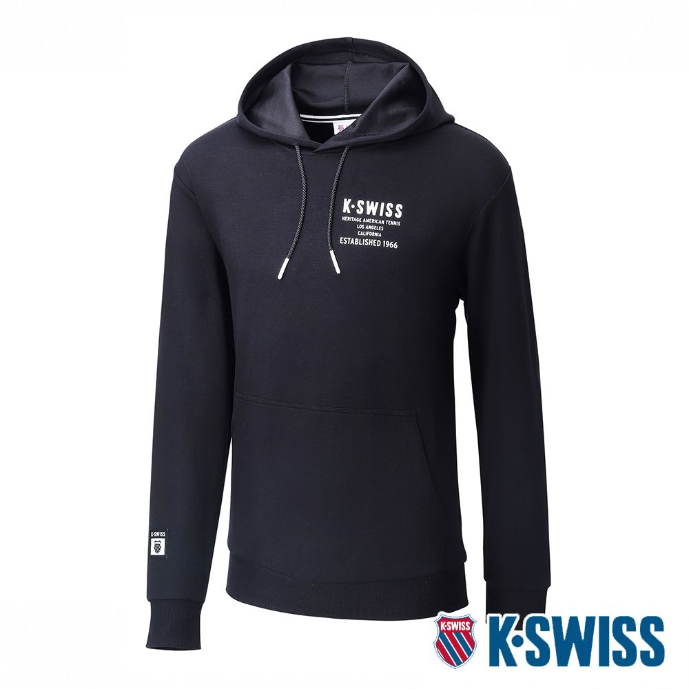 K-SWISS  Modern Hoodie連帽上衣-男-黑