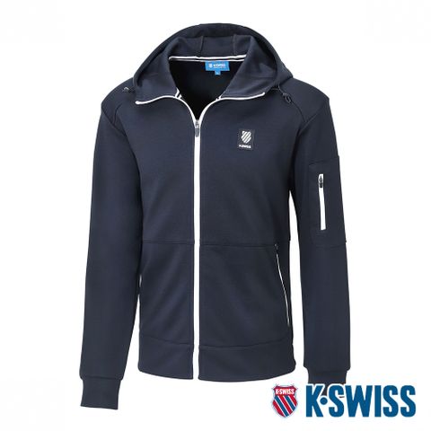 K-SWISS PF Hoody Jacket連帽運動外套-男-黑