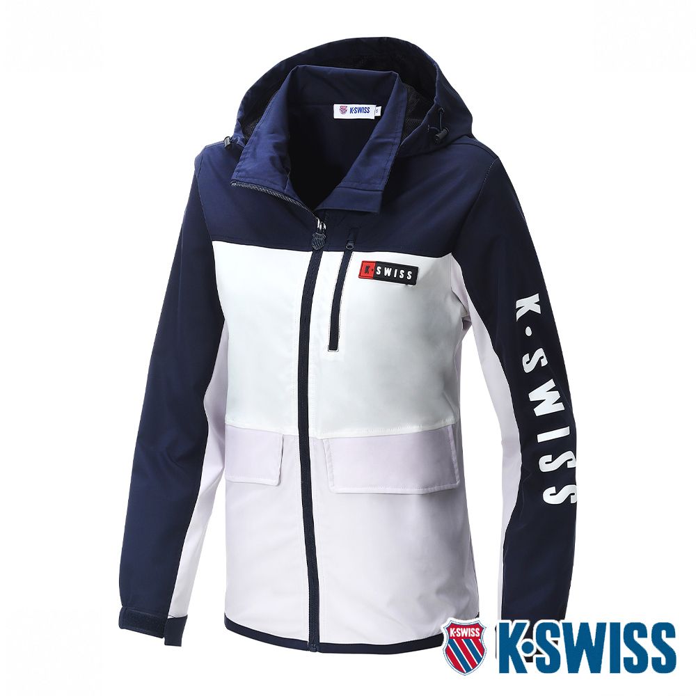 K-SWISS  RT Windbreaker防風外套-女-粉紫/黑/白