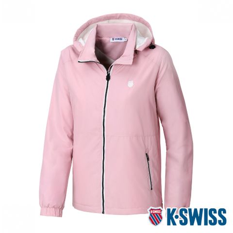 刷毛內裡 表面防潑水K-SWISS CO Solid Jacket刷毛防風外套-女-粉紅