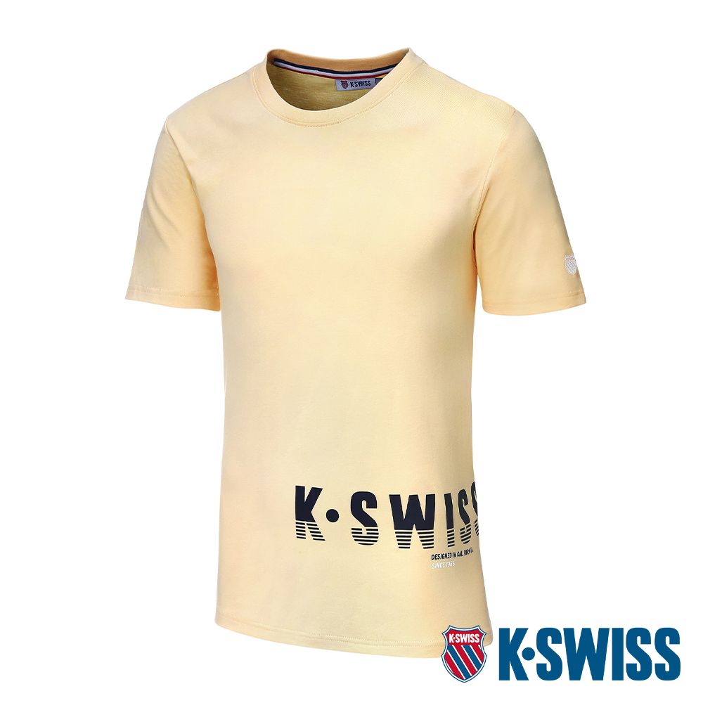 K-SWISS  Logo Tee棉質吸排T恤-男-橙