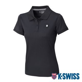 K-SWISS Active Solid Polo涼感排汗POLO衫-女-黑