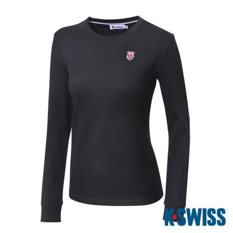 K-SWISS  Cuff SL Tee長袖T恤-女-黑