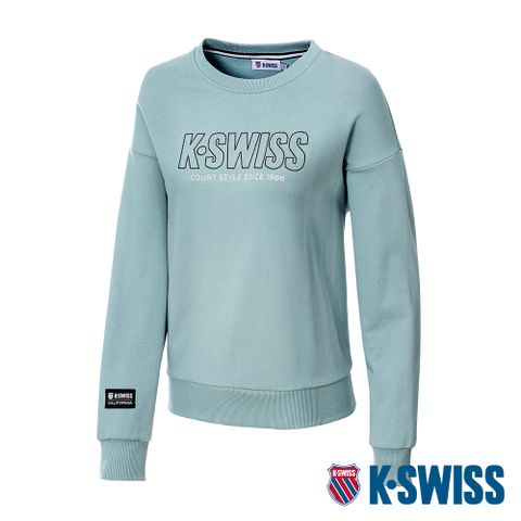 K-SWISS  Sweatshirt 圓領上衣-女-莫藍迪綠