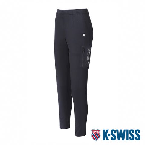 布料親膚舒適 彈性極佳K-SWISS Capri Pants 吸排運動長褲-女-黑