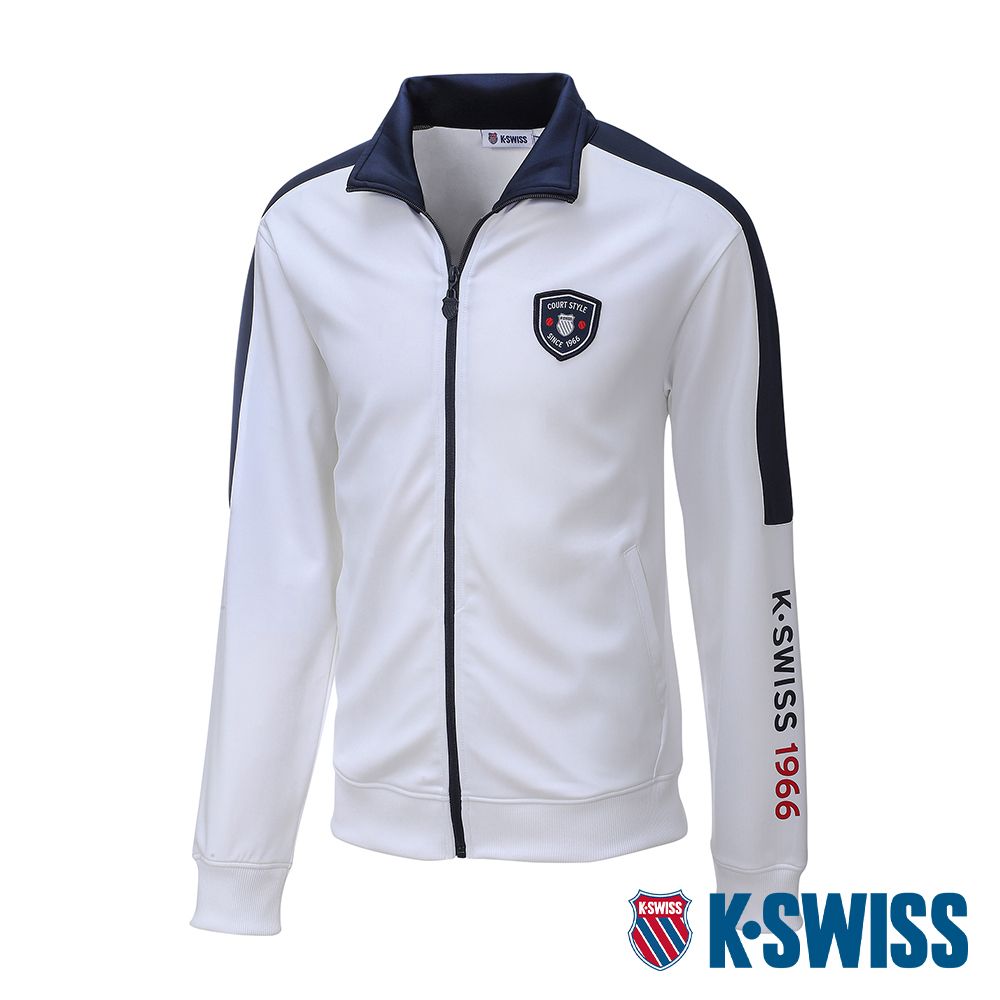 K-SWISS   Panel Jacket 運動外套-男-白