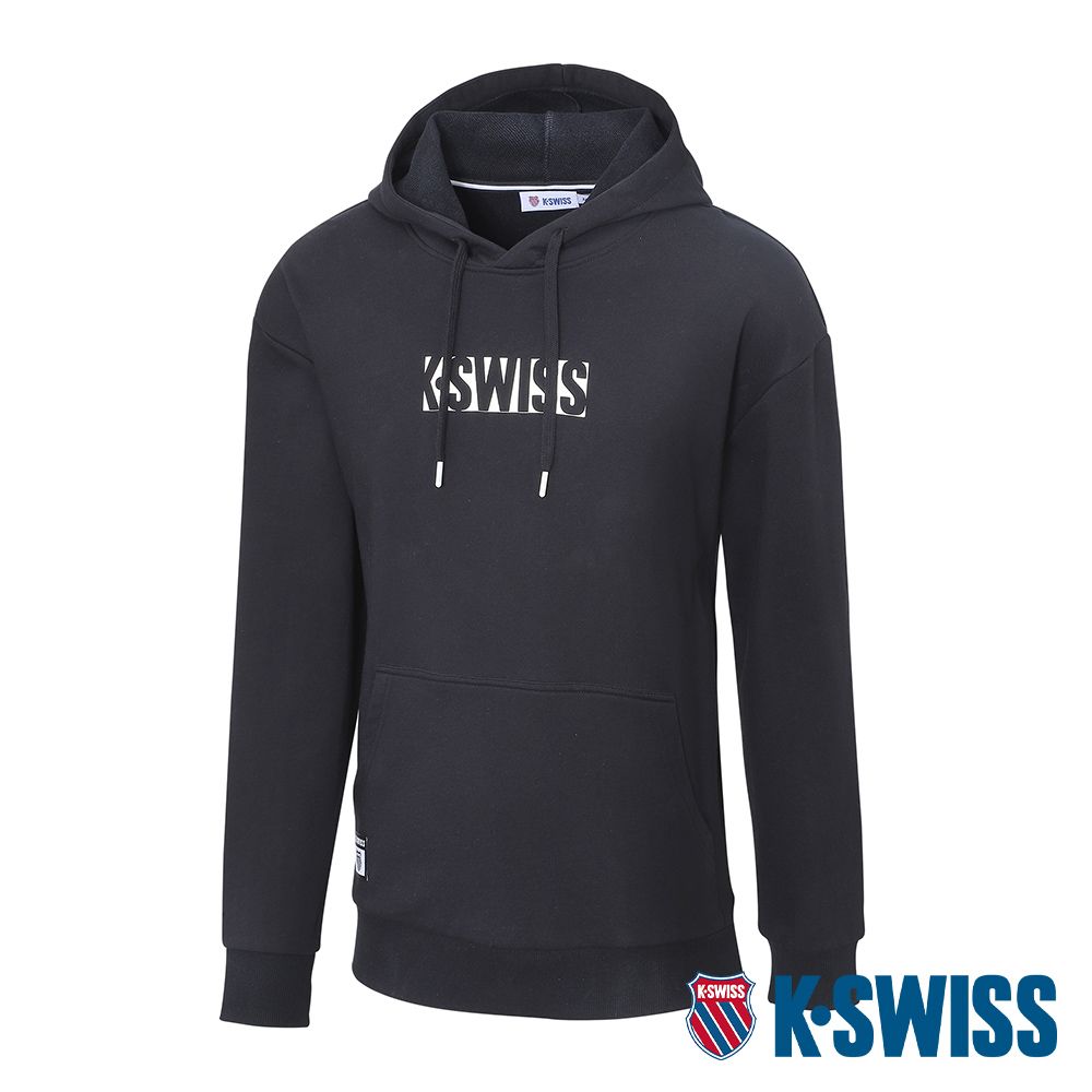 K-SWISS   Hoodie 連帽上衣-男-黑