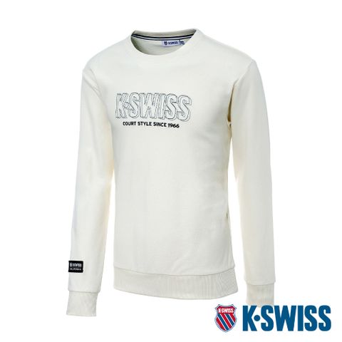 K-SWISS Sweatshirt 圓領上衣-女-米白