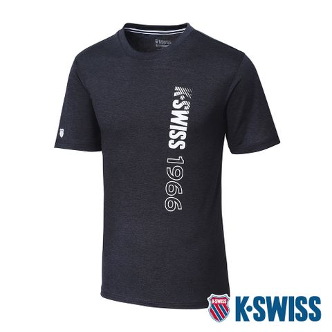 K-SWISS PF Tee 排汗T恤-男-黑灰