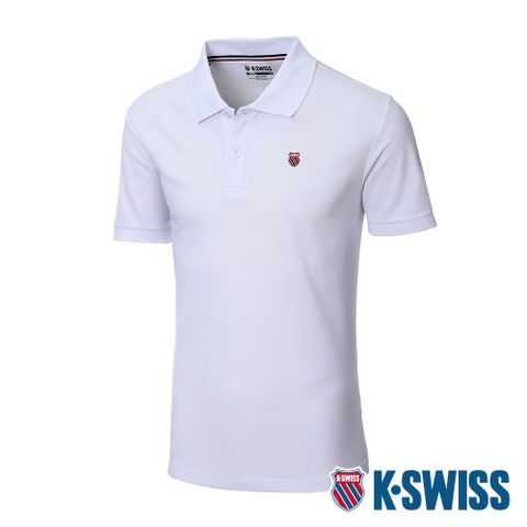 K-SWISS PF Polo 排汗POLO衫-男-白