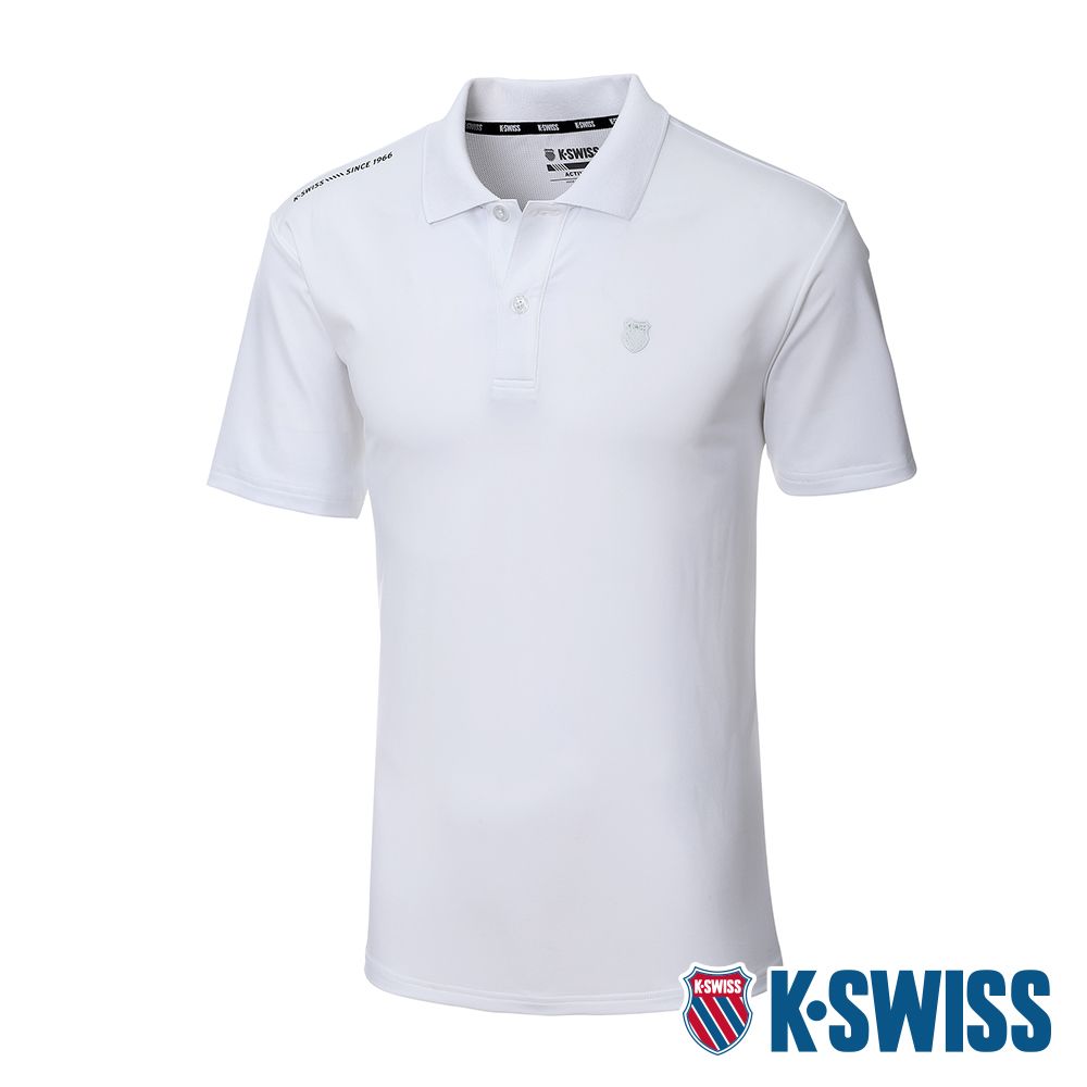 K-SWISS  PF Polo 排汗POLO衫-男-白