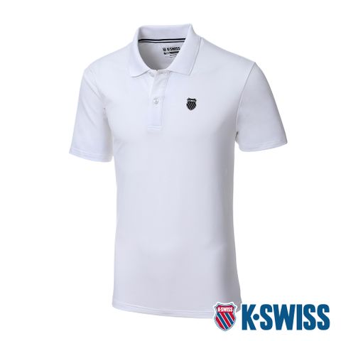 K-SWISS PF Polo 排汗POLO衫-男-白