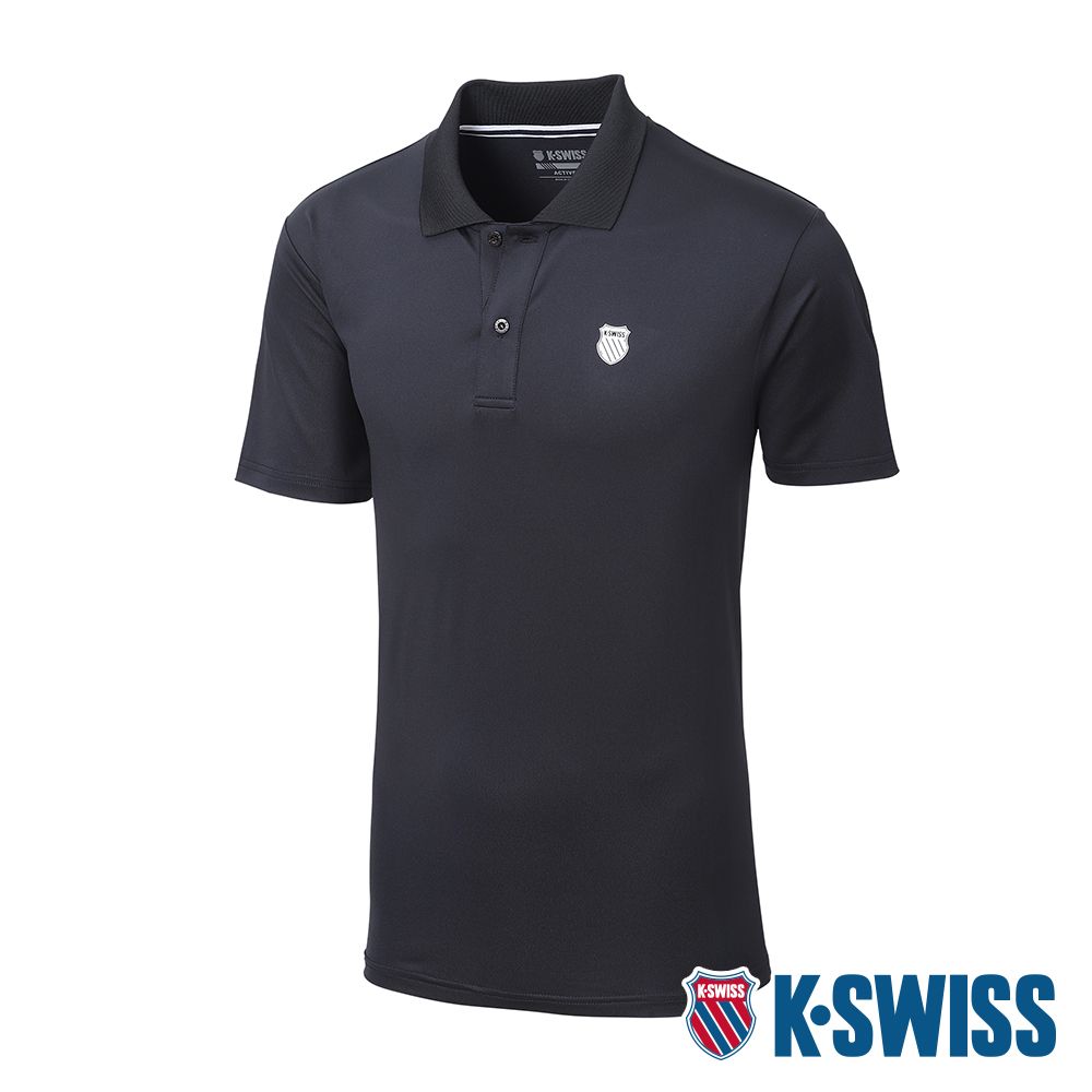 K-SWISS  PF Polo 排汗POLO衫-男-黑