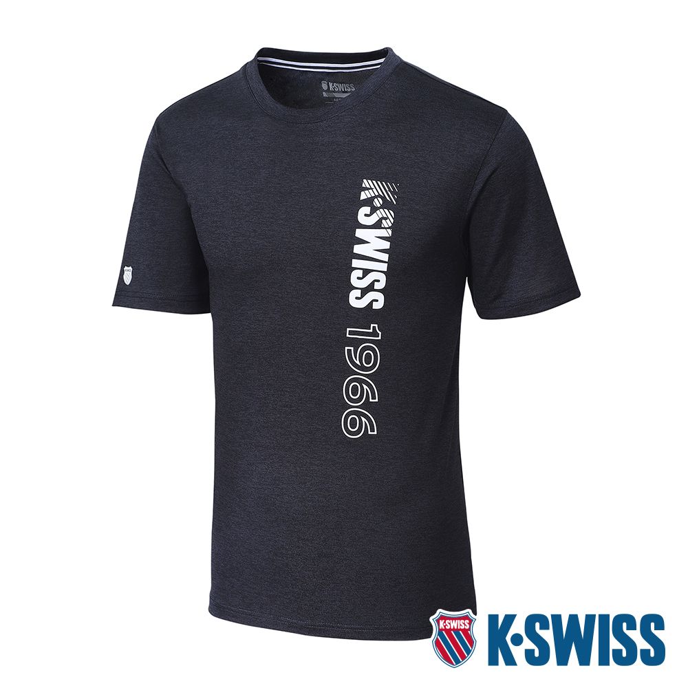 K-SWISS  PF Tee 排汗T恤-男-黑灰