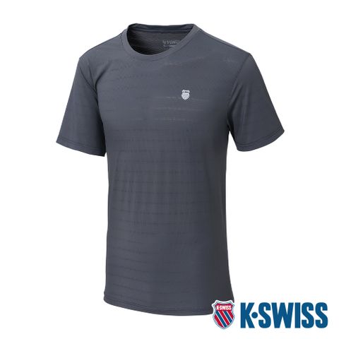 K-SWISS WHL Tee 冰絲運動恤-男-灰