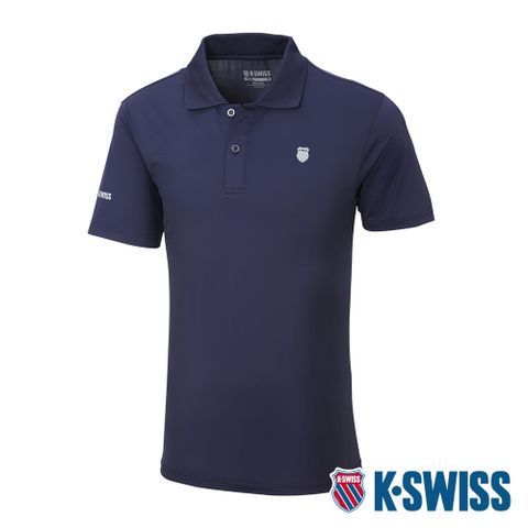 K-SWISS WHL Polo 冰絲POLO衫-男-藍