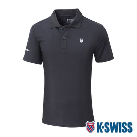 K-SWISS WHL Polo 冰絲POLO衫-男-黑