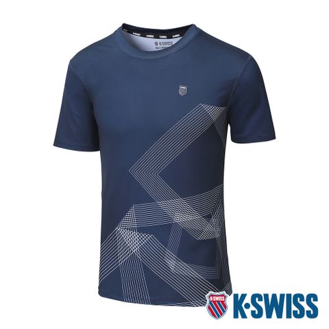 K-SWISS PF Tee 涼感排汗T恤-男-藍