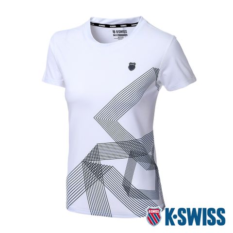 K-SWISS PF Tee 涼感排汗T恤-女-白