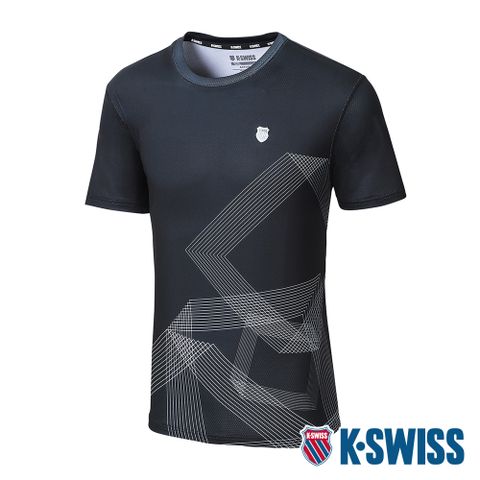 K-SWISS PF Tee 涼感排汗T恤-男-黑