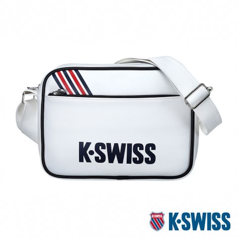 K-SWISS Leather Bag Small皮革側背包-白