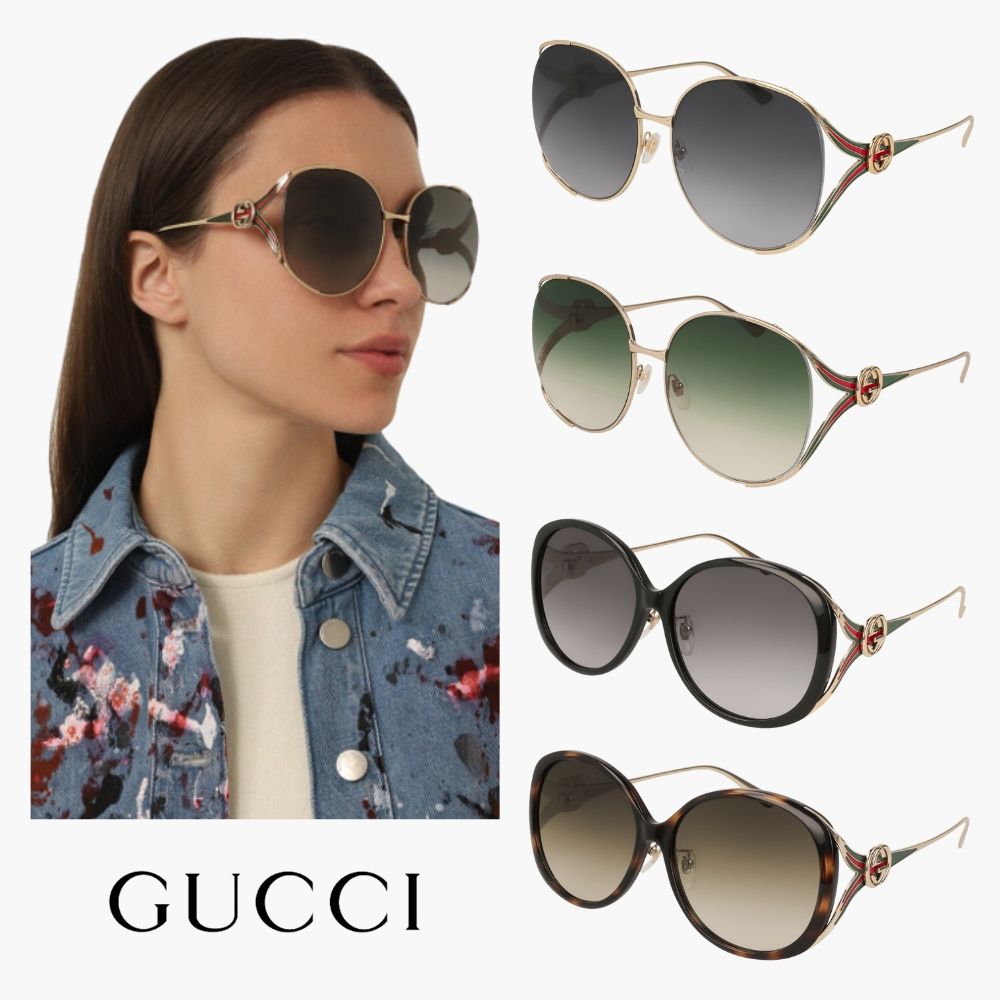 GUCCI 古馳】GUCCI 暢銷墨鏡太陽眼鏡經典大框(GG0225S、GG0226SK