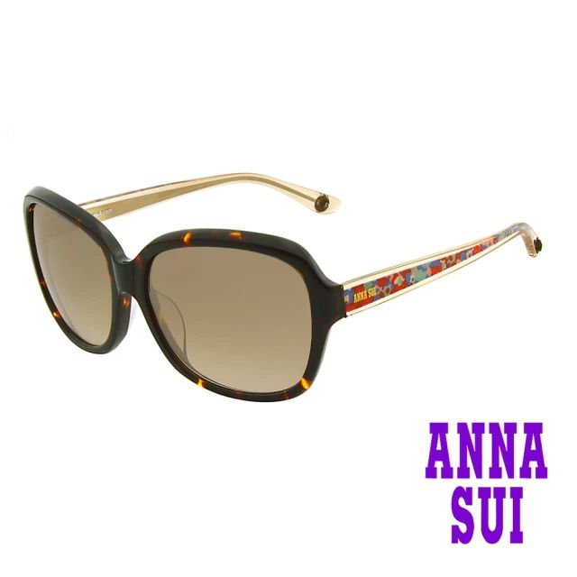 Anna Sui 安娜蘇 波希米亞風情系列復古印花太陽眼鏡(AS940-101-琥珀色)