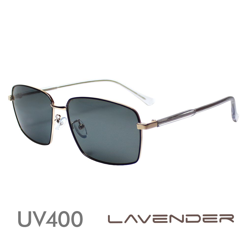 Lavender 偏光太陽眼鏡 紳士混框 魔法灰 J3227 C3