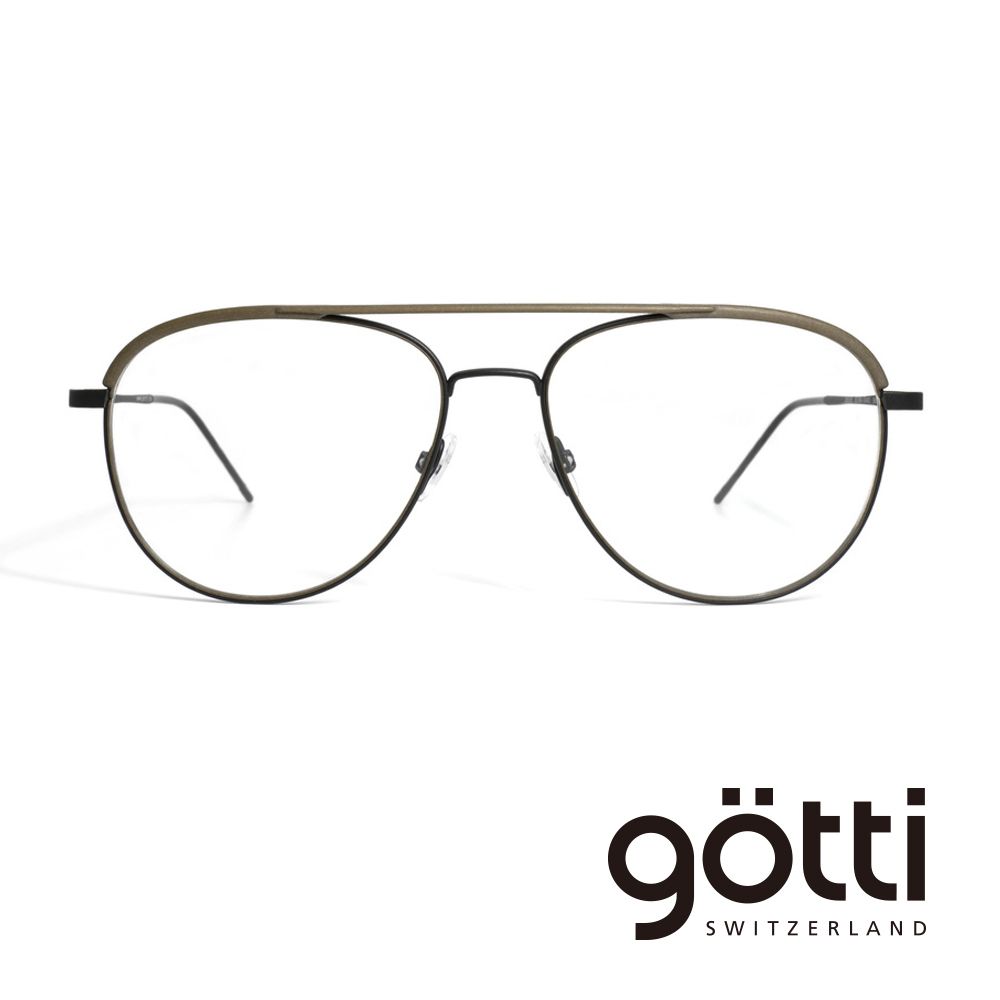 Gotti 【Gtti】瑞士Gtti Switzerland 3D雙樑設計飛行框平光眼鏡(- DAVIN)