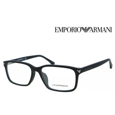 EMPORIO ARMANI 亞曼尼 亞洲版 時尚光學眼鏡 彈簧鏡臂設計 EA3072F 5042 霧黑 公司貨