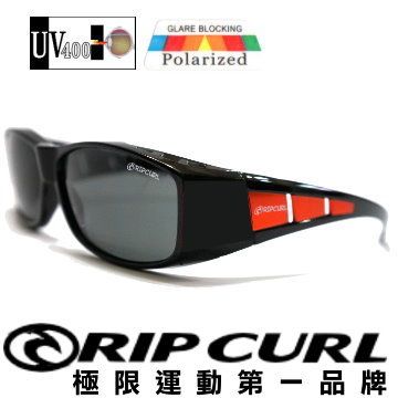 Rip curl [] 濾藍光抗UV保麗萊偏光包鏡UF9408黑鈦橘/騎車.近視.戶外族專用