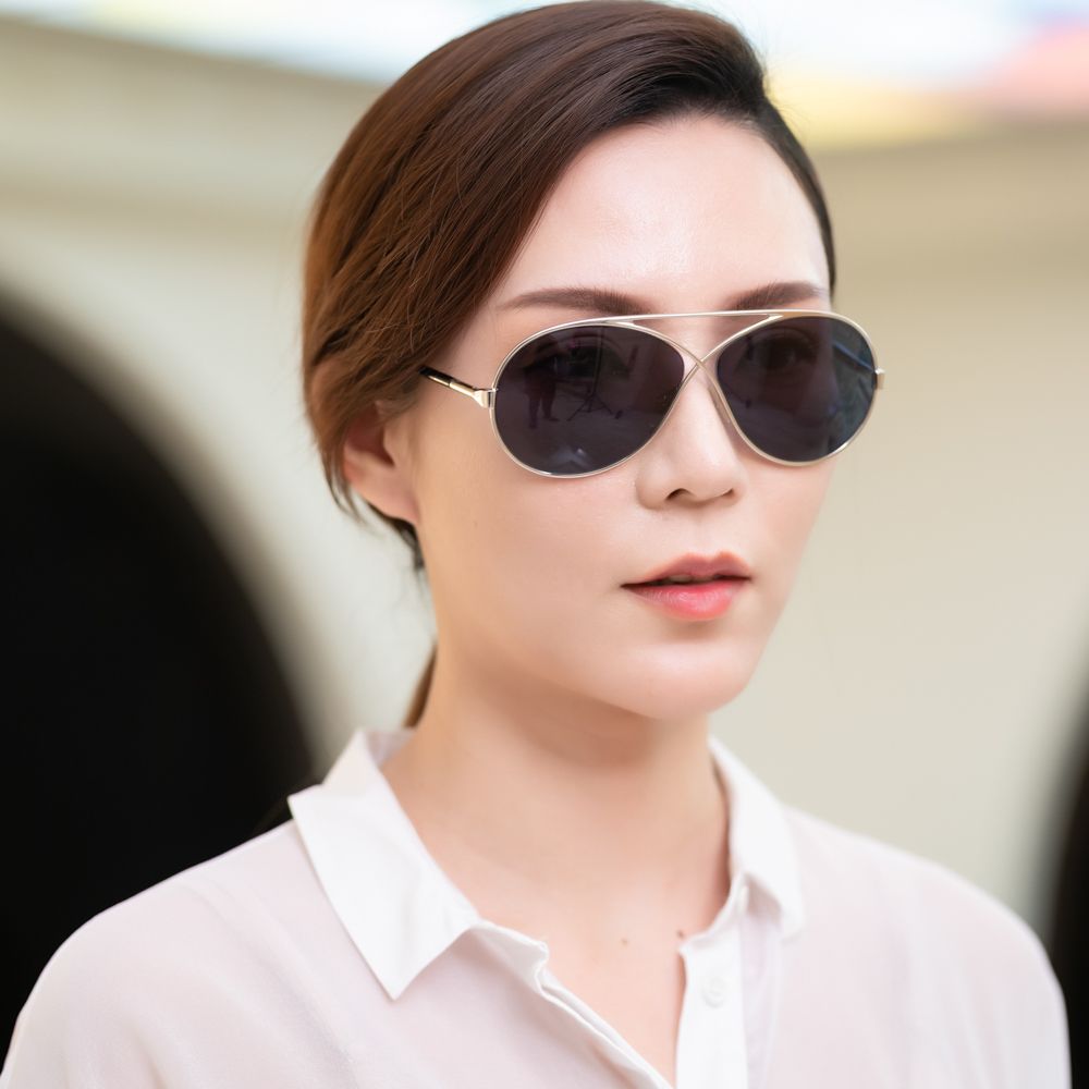 TOM FORD  經典八字 太陽眼鏡(銀色)
