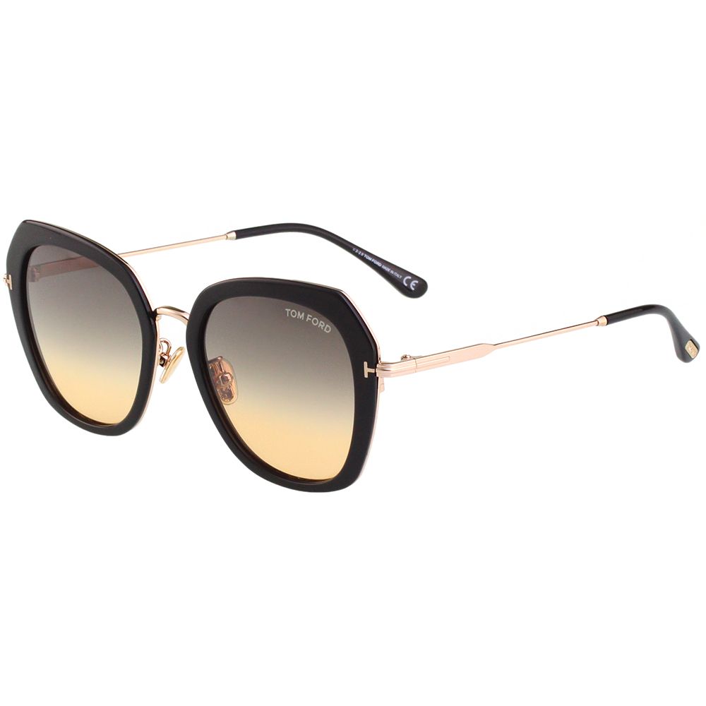 TOM FORD  多邊形 太陽眼鏡(黑配金色)TF792F