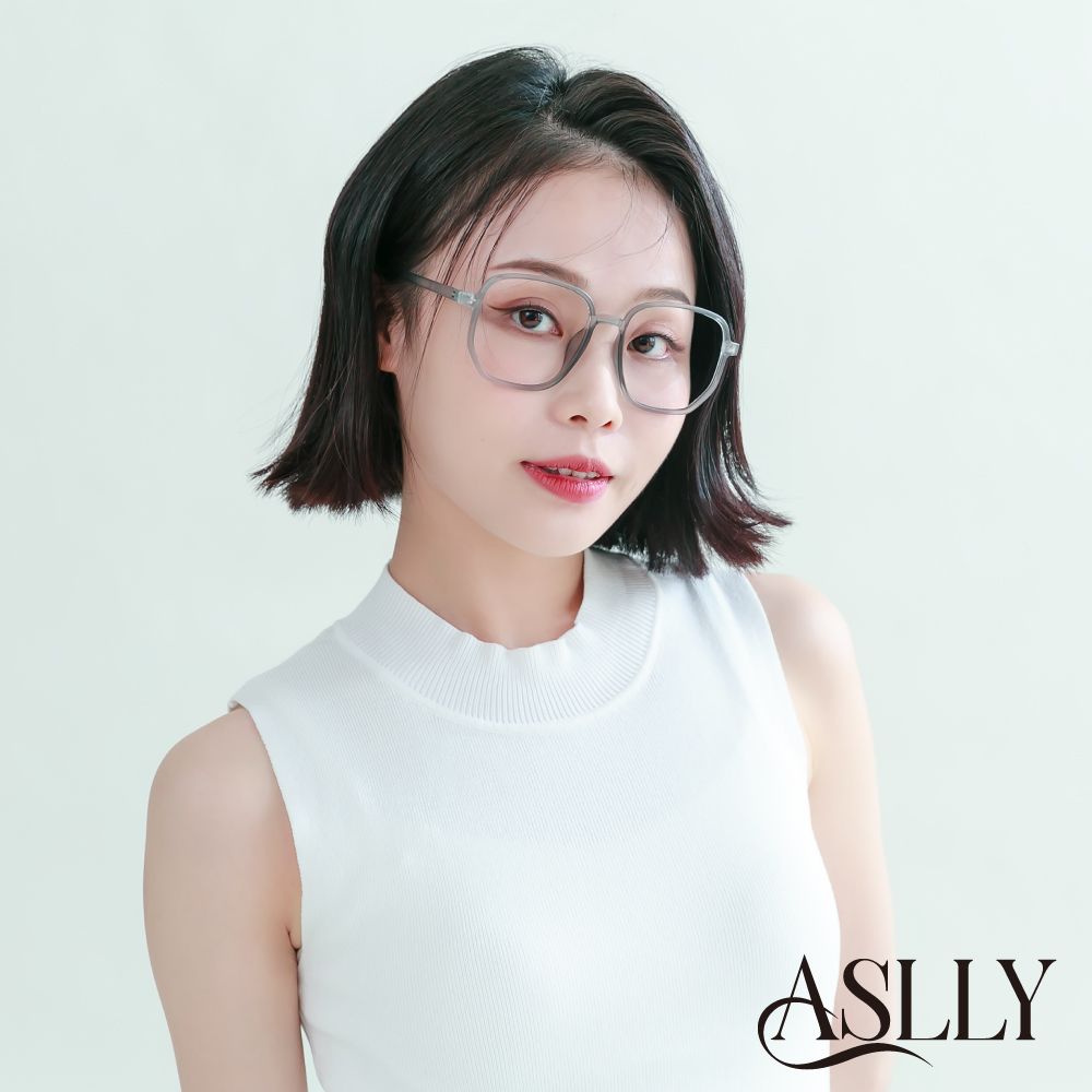ASLLY 月夜霧霾藍大方框眼鏡