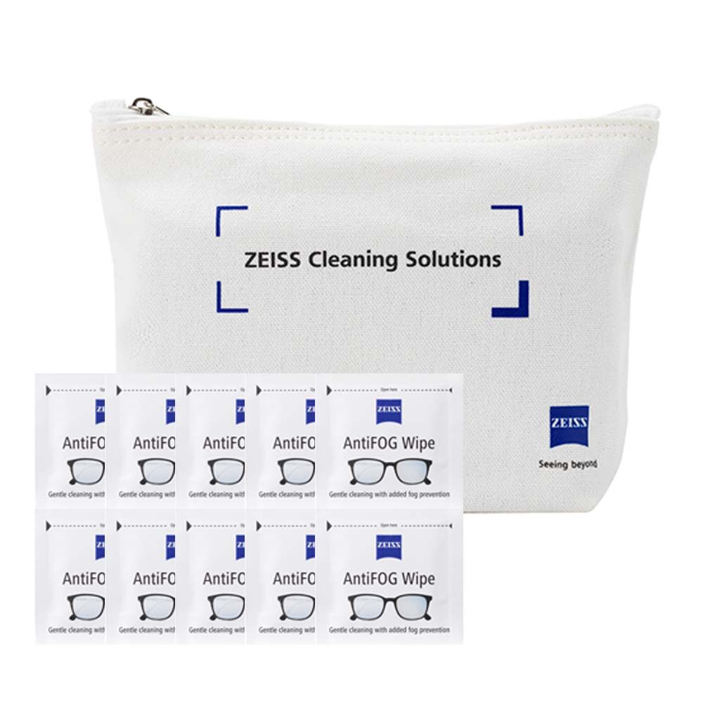 ZEISS 蔡司 AntiFog Wipes 專業防霧拭鏡紙100片(含原廠帆布包)