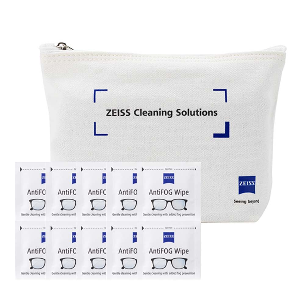 ZEISS 蔡司 AntiFog Wipes 專業防霧拭鏡紙100片(含原廠帆布包)
