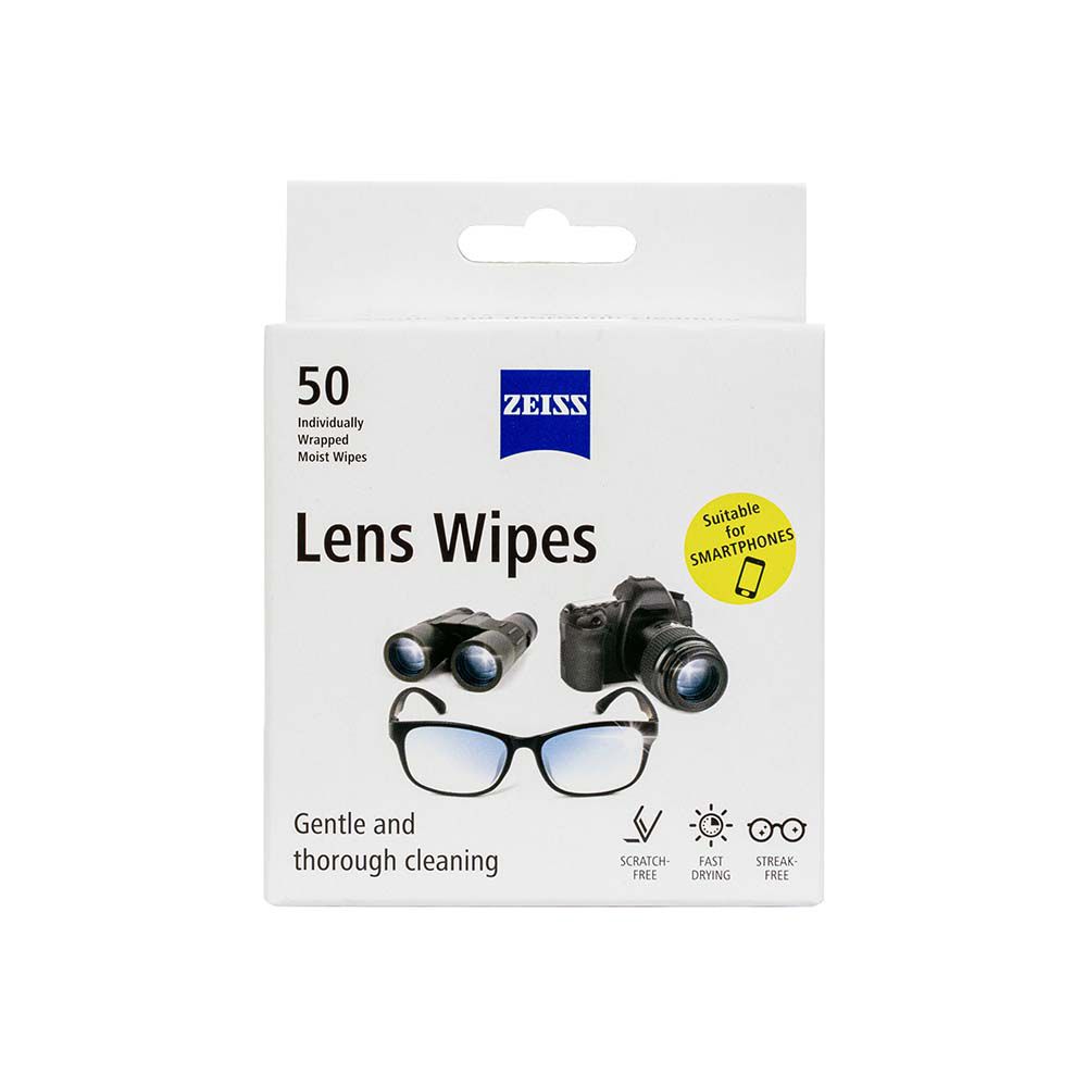 ZEISS 蔡司 Lens Wipes 清潔拭鏡紙50片盒裝x2盒(共100片/鏡片清潔/鏡頭清潔/螢幕清潔)