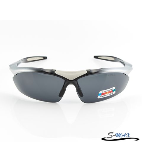 S-MAX新世代科技 高等級防爆Polarized頂級偏光運動太陽眼鏡(黑銀漸層),輕量完美多功能超質感全新上市！