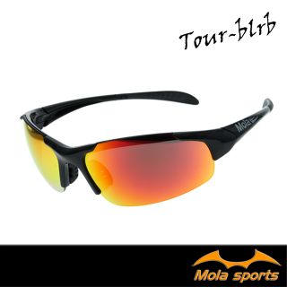 MOLA摩拉 兒童運動太陽眼鏡 8-12歲 UV400 大童 多層彩色鍍膜 男女 安全防護鏡片 Tour-blrb
