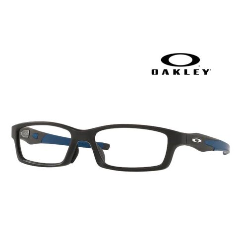 【OAKLEY】奧克力 CROSSLINK 亞洲版光學鏡框 OX8118 10 霧黑框深藍鏡臂 公司貨