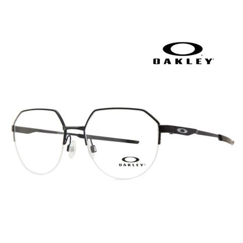 【OAKLEY】奧克利 INNER FOIL 時尚金屬半框光學眼鏡 防滑鏡腿設計 OX3247 01 霧黑 公司貨