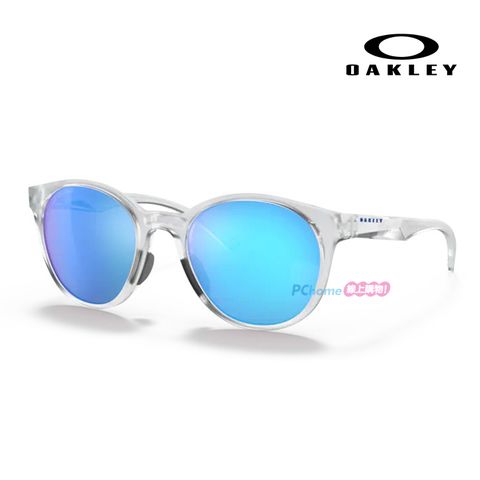 快閃★激殺優惠↘快速出貨【OAKLEY】奧克力 Spindrift 運動太陽眼鏡 圓框墨鏡 OO9474 04 52mm 霧面透明框/水銀藍鏡片